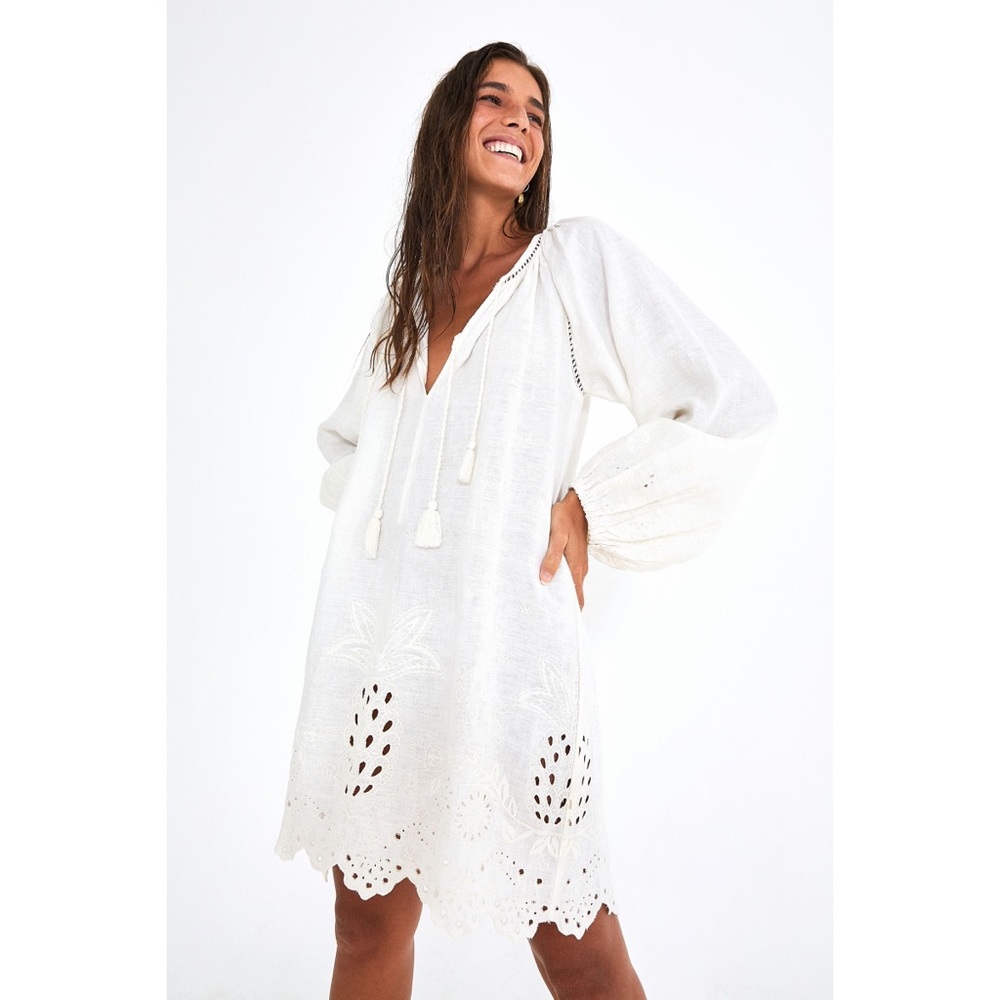 FARM Rio Anthropologie Harmonia Long Sleeve Dress